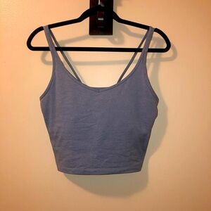 Vuori Halo Performance Crop Top,Size-XL,Color-Flint Heather